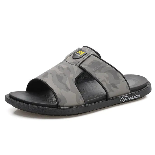 Men's Soft Sole Leather Non-Slip Flip Flops Shoes