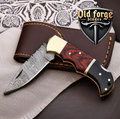 Custom Damascus Pocket Knife – 3” Back Lock