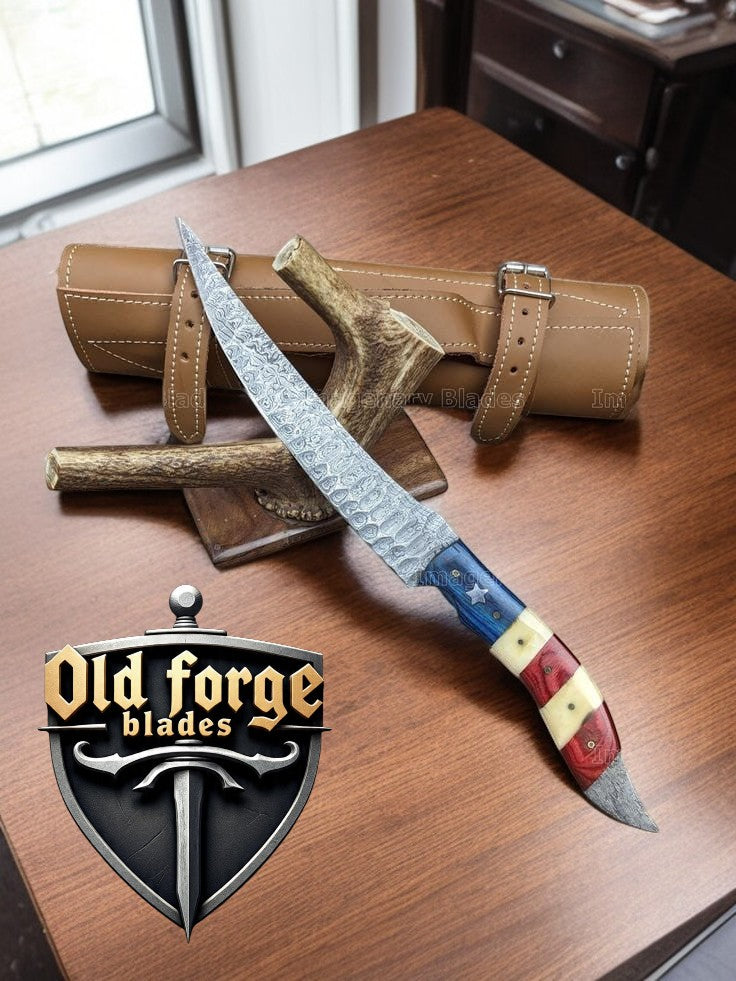 Handmade Damascus Fillet Knife – Custom Handmade Fillet for Fish Cutting