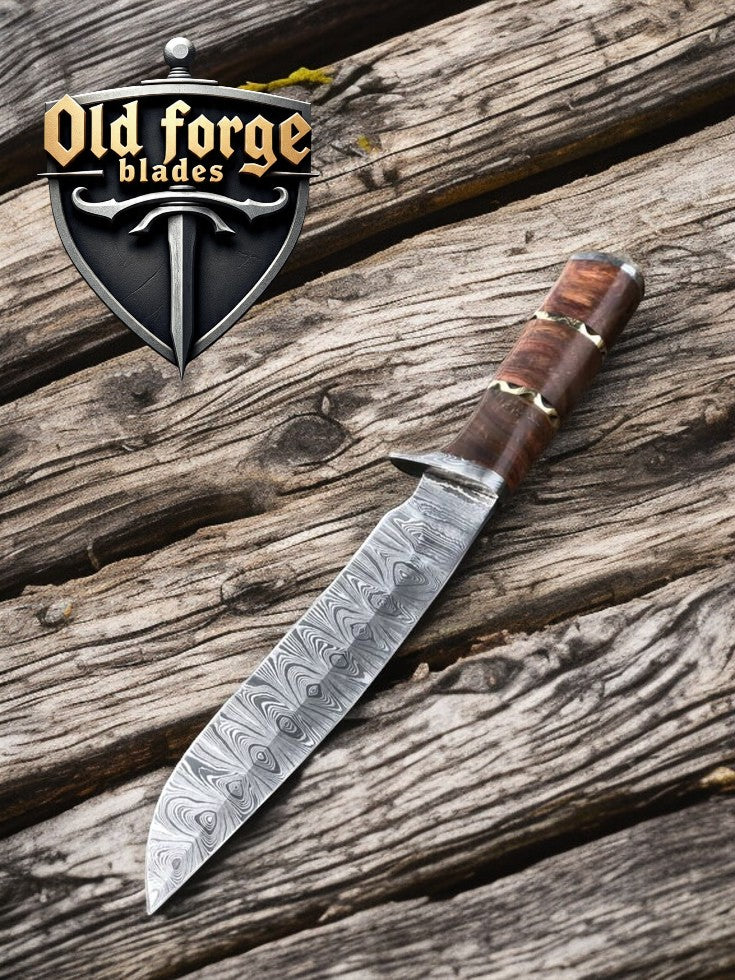 Premium Damascus Bowie Knife – Hunting Knives Made in USA