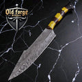 8" Handmade Damascus Chef Knife – Honeycomb Resin Handle