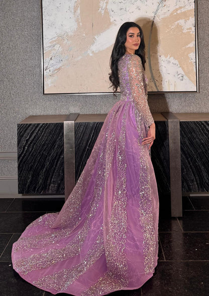 Aleya Beaded Detachable Embellished Sequin Overskirt (Dress Not Included)