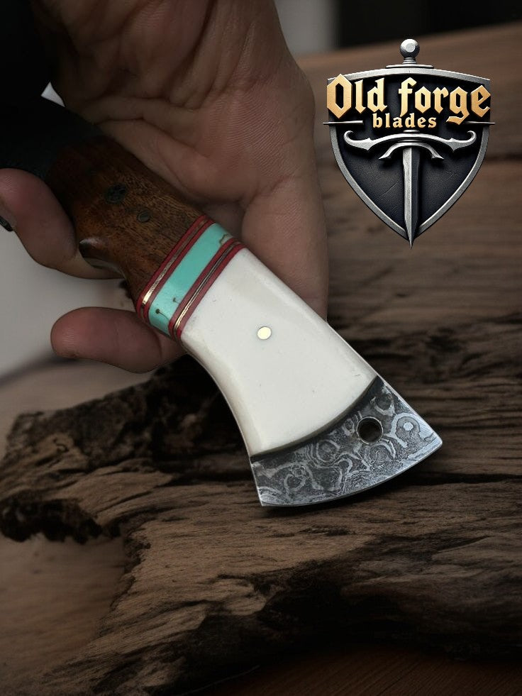 Gut Hook Hunting Knife – Bone, Resin & Rosewood Handle
