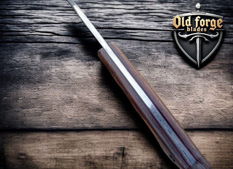 Premium Damascus Hunting Knives Set with Rose Wood Handle