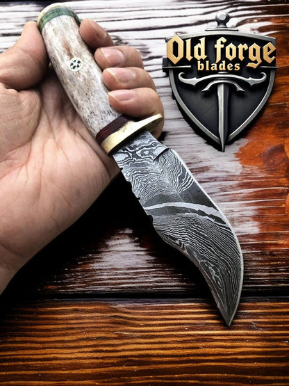 Premium Damascus Skinner Knife – Knife Sets for Hunting