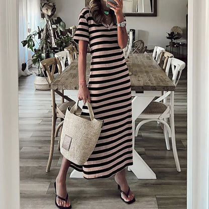 Spring European Style Loose Floral Dress