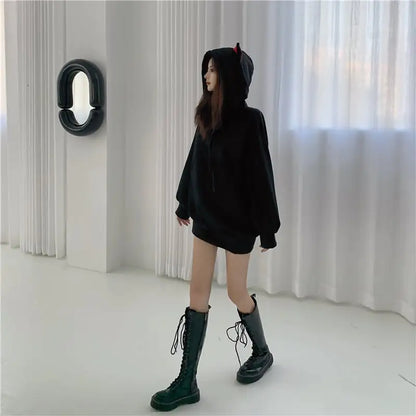Cat Ear Fleece Hooded Sweatshirt for Women