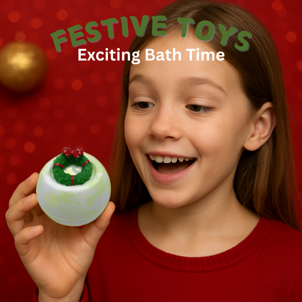 EvolutionUSA - 12 Christmas Bath Bombs for Kids, Holiday Bath Bombs with Surprise Inside, Perfect Christmas Stocking Stuffers or Festive Holiday Bathombs Set, Natural & Hypoallergenic Bath Ball Set