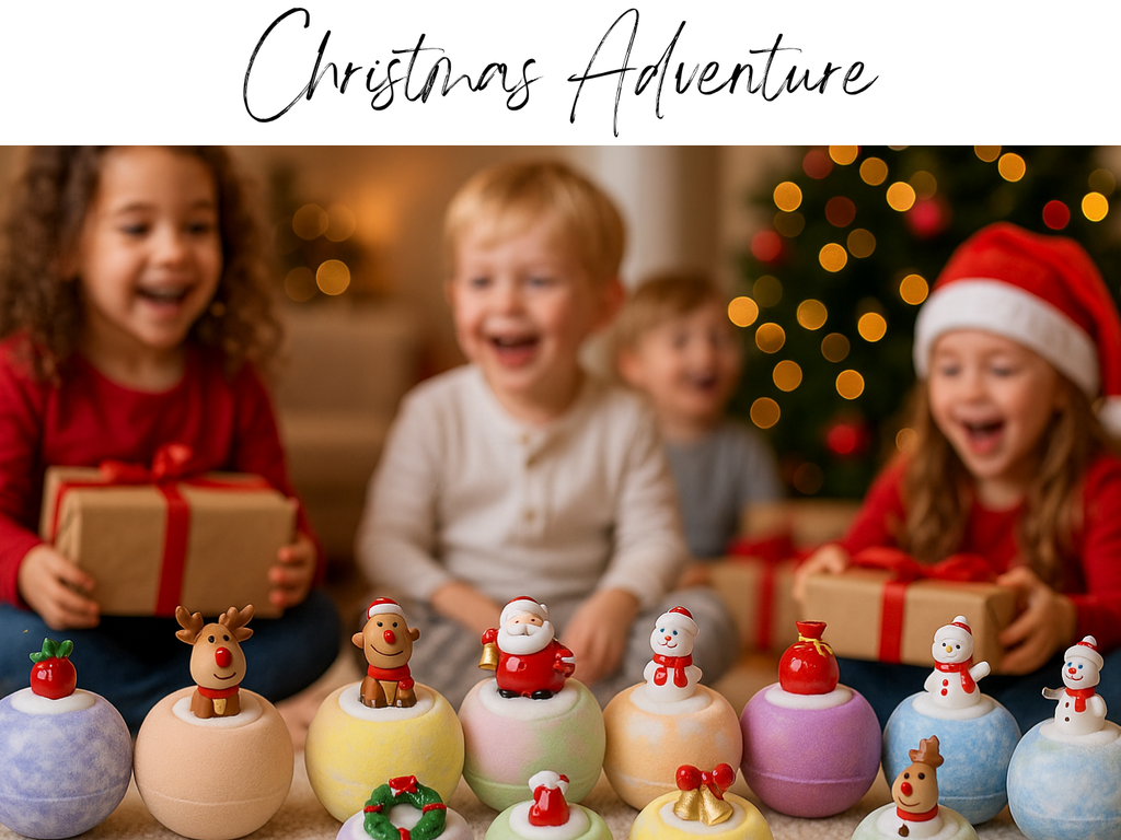 EvolutionUSA - 12 Christmas Bath Bombs for Kids, Holiday Bath Bombs with Surprise Inside, Perfect Christmas Stocking Stuffers or Festive Holiday Bathombs Set, Natural & Hypoallergenic Bath Ball Set