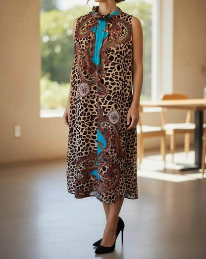 Print Sleeveless Maxi Dress