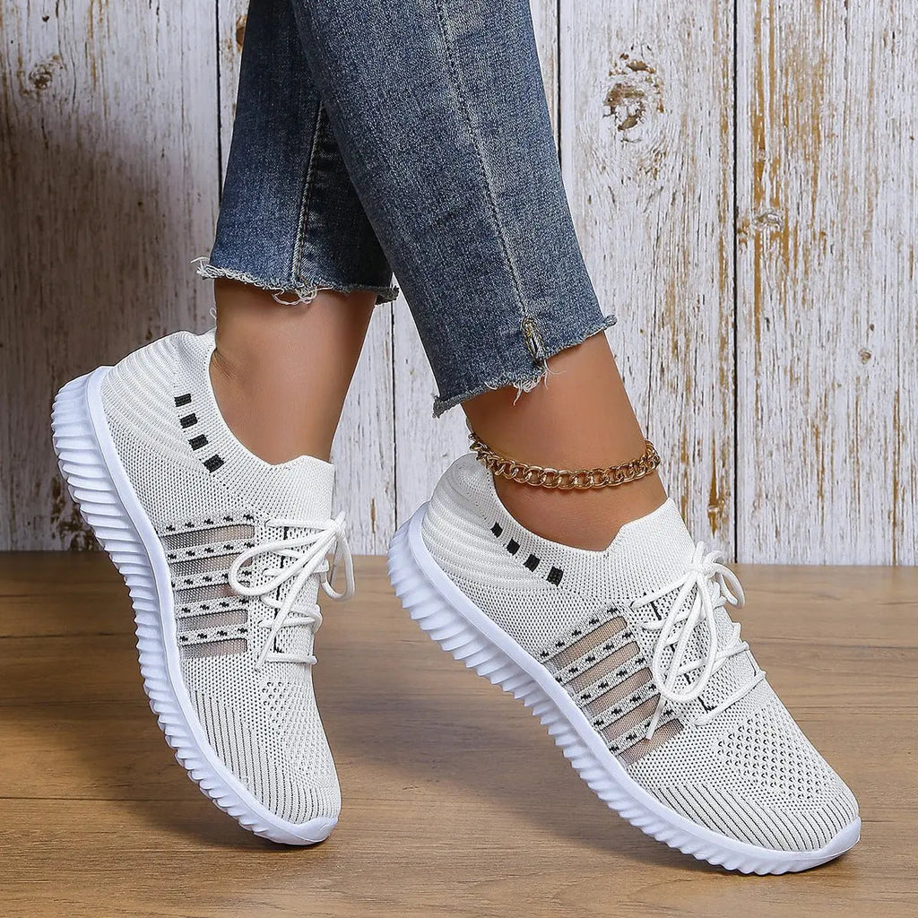 Breathable Lace-up Sneakers for Running & Casual Walking