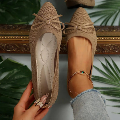 Knitted Pointed-toe Flats Shoes for Women - Ins Fashion