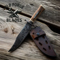 Handmade Carbon Steel Bowie Knife with Stag Handle – 14” Clip Point Survival Knife
