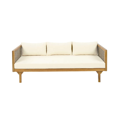 Alora 3-Seater Acacia Wood Daybed Sofa With Water-Resistant Cushions (SAK65773)