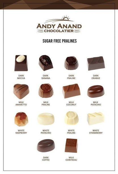 Andy Anand Chef Collection Sugar Free Chocolate Truffles – 15 Pcs, 60% Belgian Chocolate (Cocoa Butter), Gluten-Free, Diabetic-Friendly, Gift Boxed