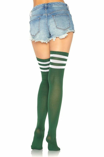 Striped Thigh High Stockings