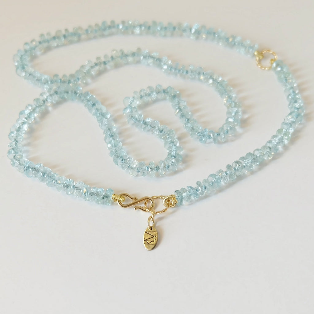 Aquamarine Candy Necklace 14K Gold