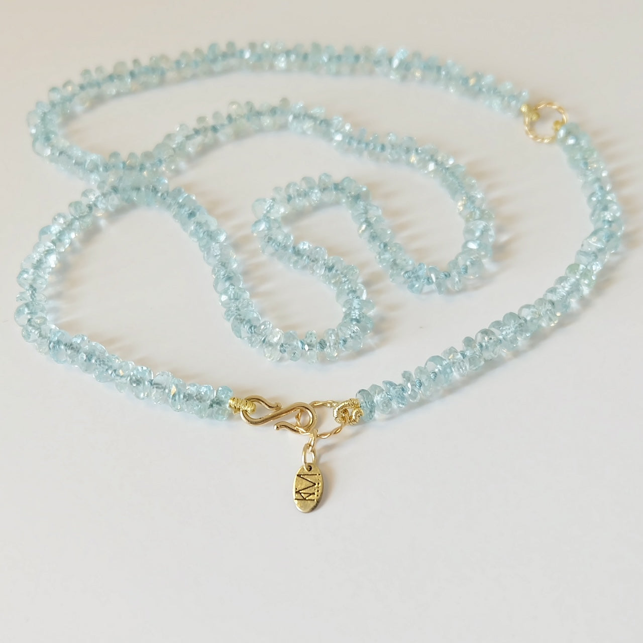 Aquamarine Candy Necklace 14K Gold