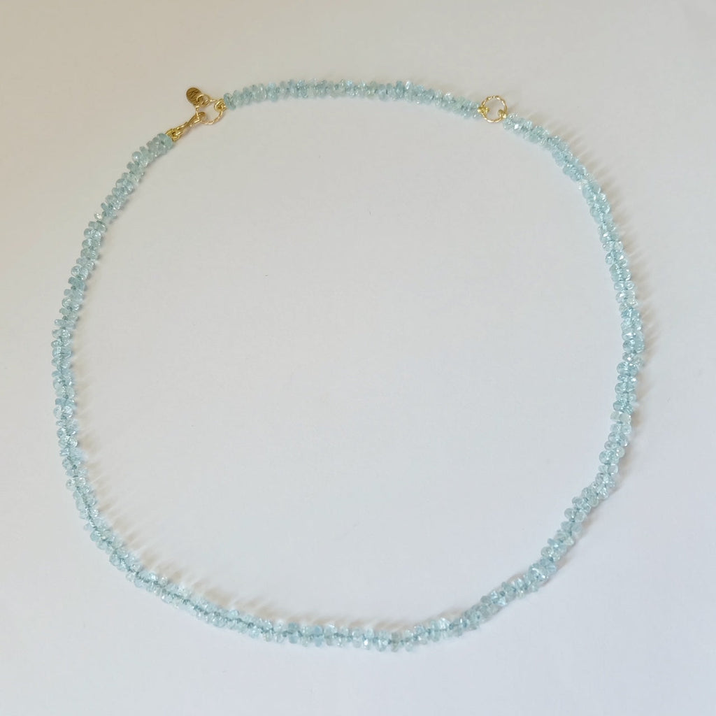 Aquamarine Candy Necklace 14K Gold