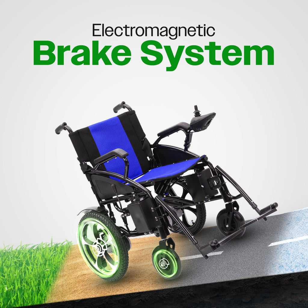 ARTEMIS (BLUE) - Folding Lightweight Electric Wheelchair 265lbs - 500W-  13Miles