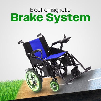 ARTEMIS (BLUE) - Folding Lightweight Electric Wheelchair 265lbs - 500W-  13Miles