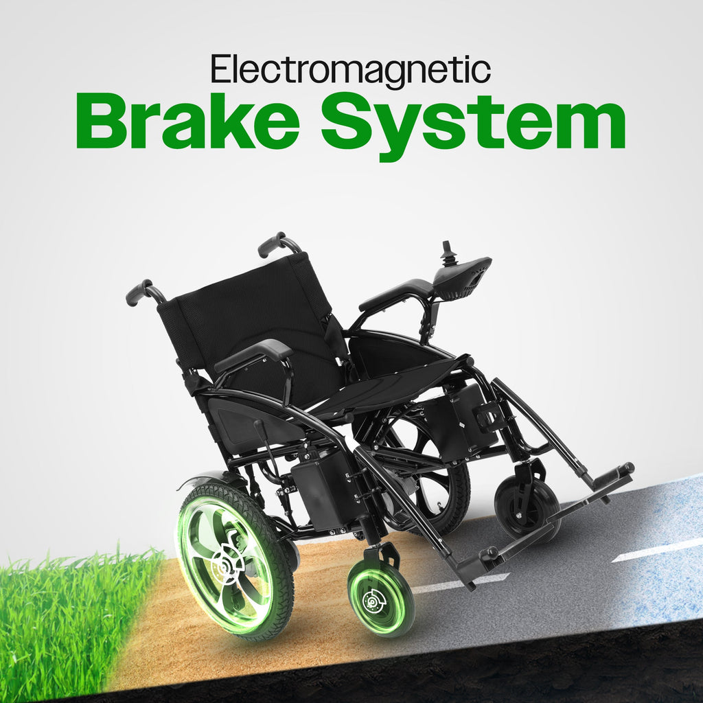 ARTEMIS  (BLACK) Folding Lightweight Electric Wheelchairs 265lbs -500W- 13Miles
