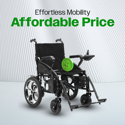 ARTEMIS  (BLACK) Folding Lightweight Electric Wheelchairs 265lbs -500W- 13Miles