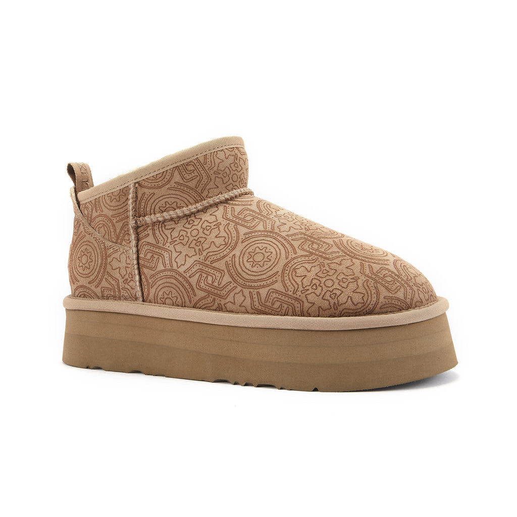 COSY ULTRA SHORT PLATFOAM EMBOSSED TAUPE