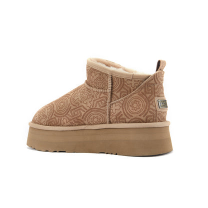 COSY ULTRA SHORT PLATFOAM EMBOSSED TAUPE