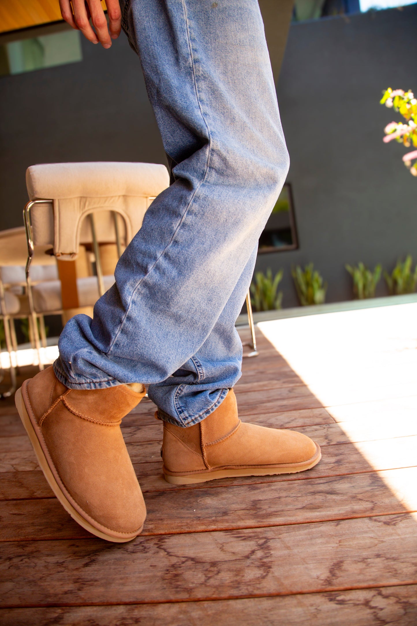 MENS COSY X SHORT BOOTS CHESTNUT