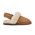 KIDS SLINGBACK MULE CHESTNUT (ELASTIC)