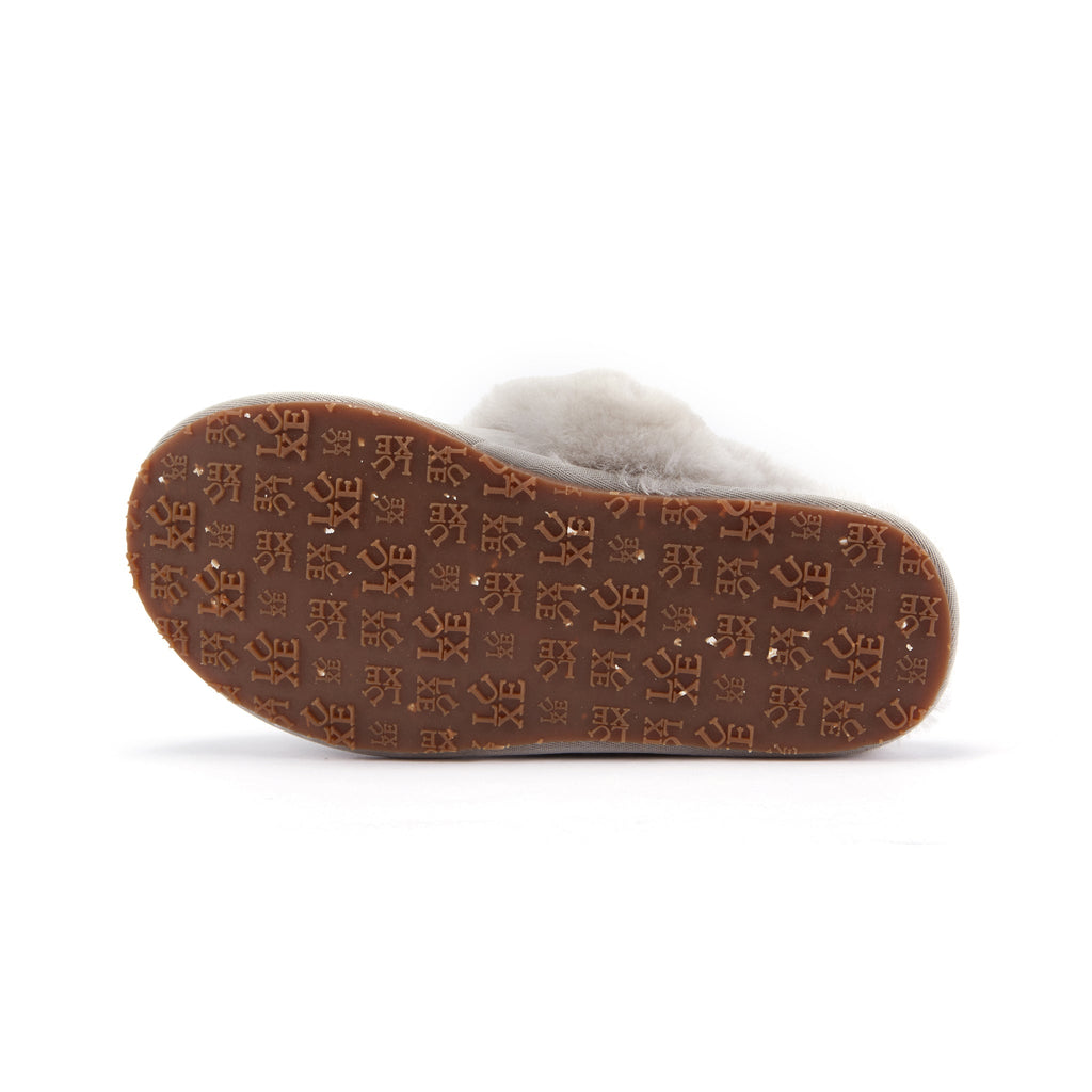 KIDS SLINGBACK MULE ICE GRAY (SHEARLING)