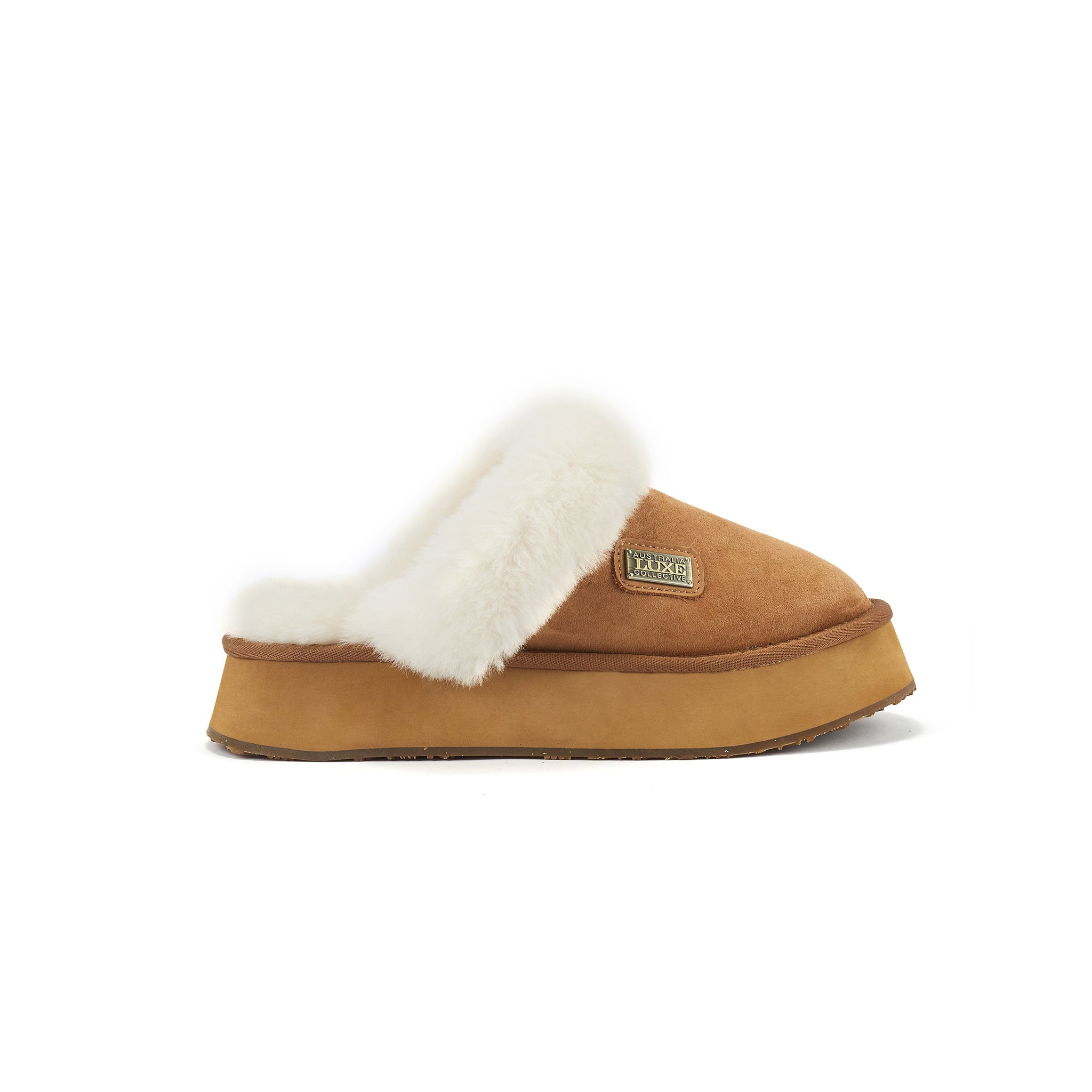 MULE PLATFOAM SUEDE CHESTNUT