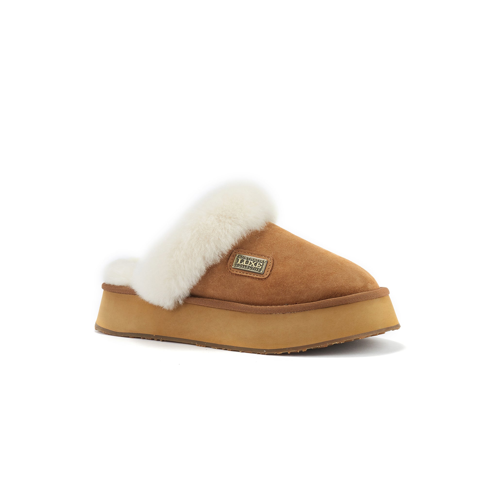 MULE PLATFOAM SUEDE CHESTNUT