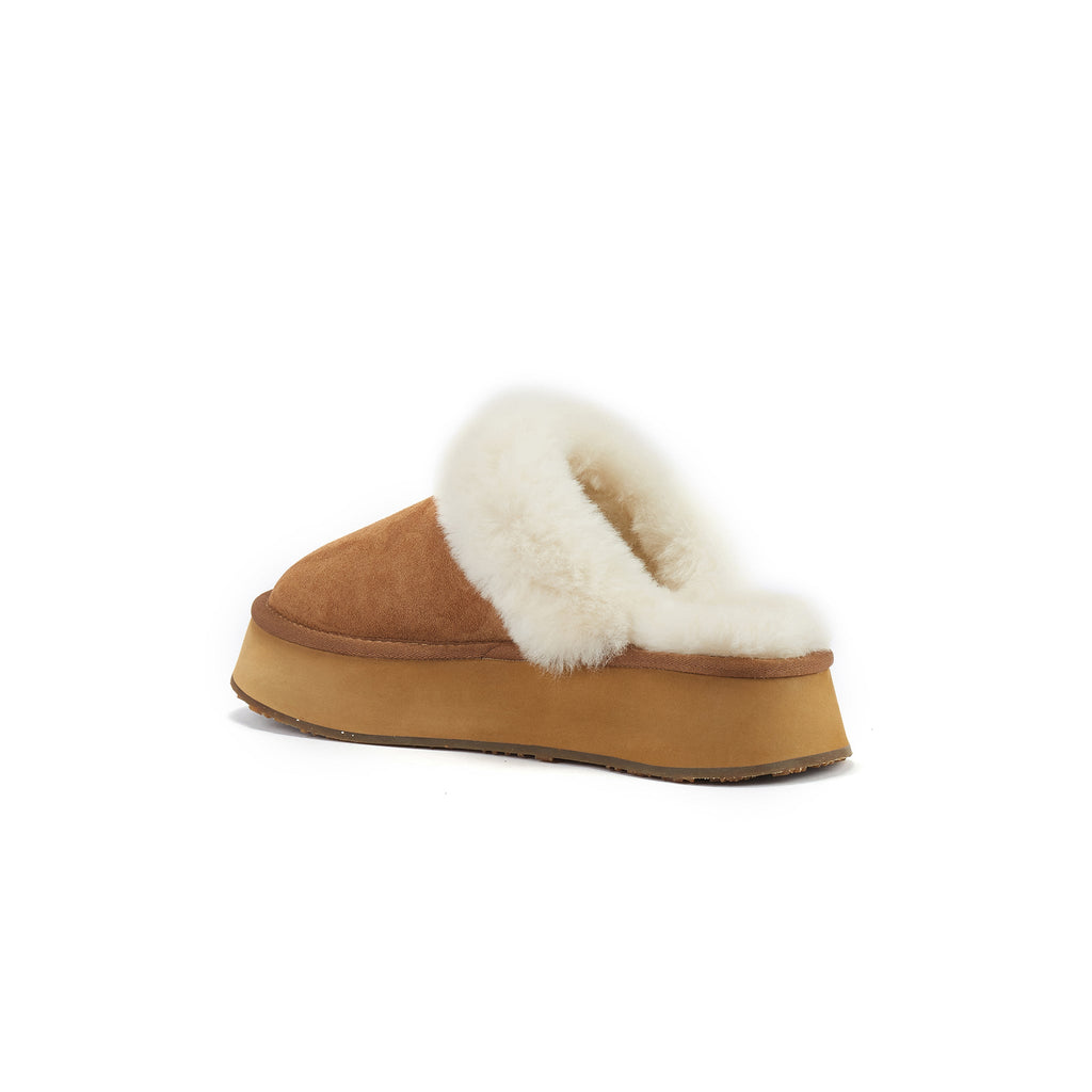 MULE PLATFOAM SUEDE CHESTNUT
