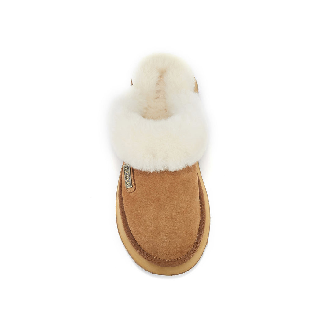 MULE PLATFOAM SUEDE CHESTNUT