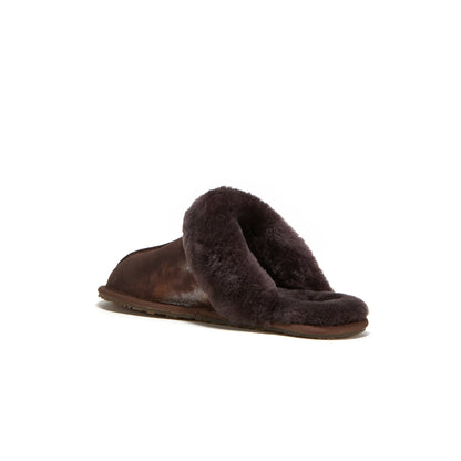 CLOSED MULE SLIPPERS ANTIQUE BRONZE