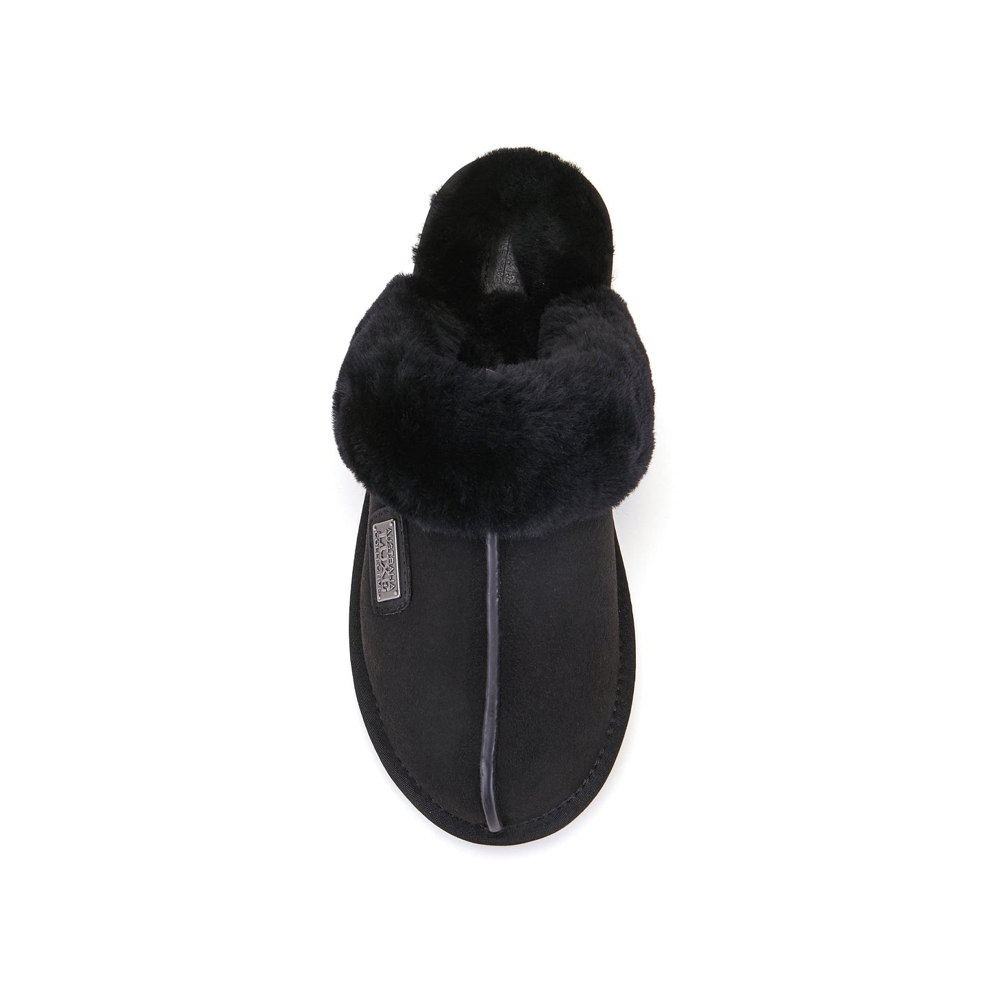 CLOSED MULE SLIPPERS BLACK