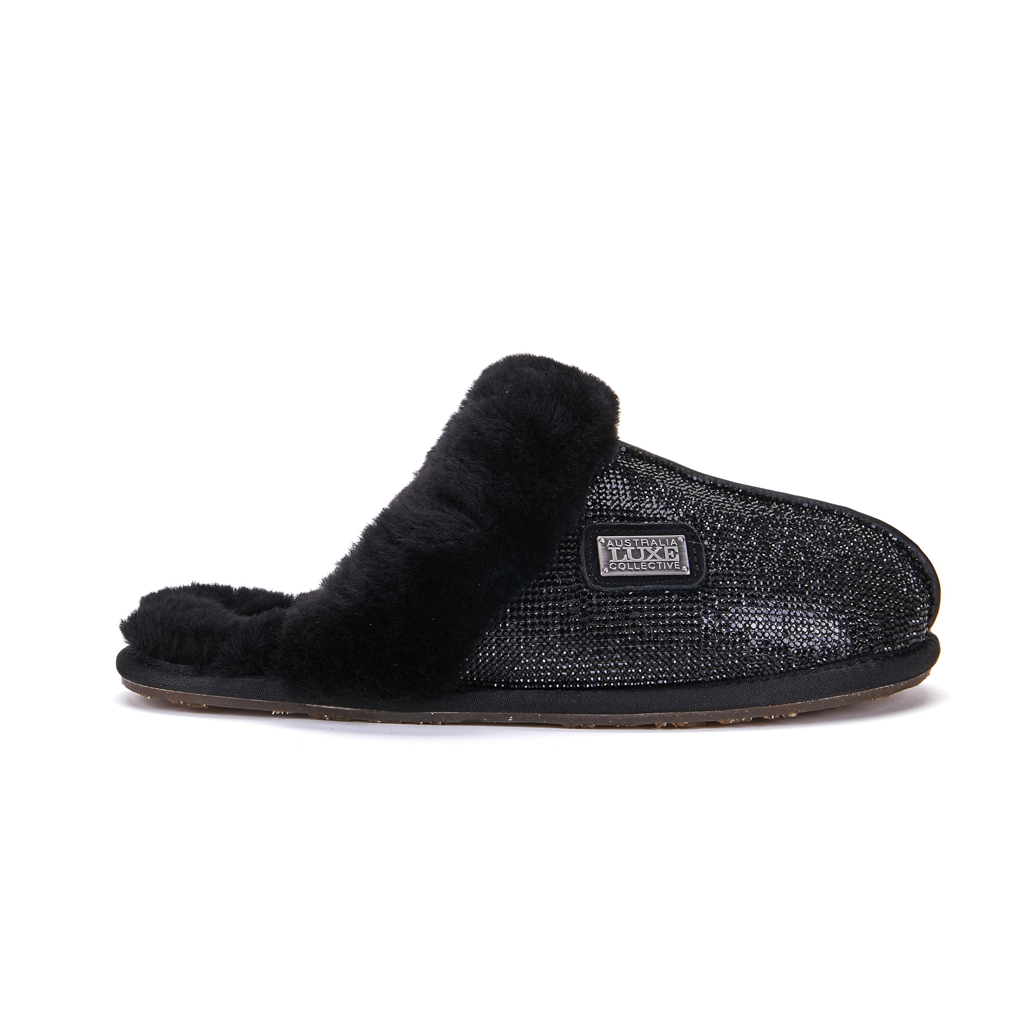 CLOSED MULE GLITTER BLACK