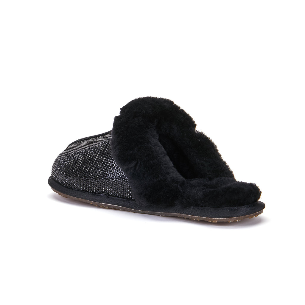 CLOSED MULE GLITTER BLACK