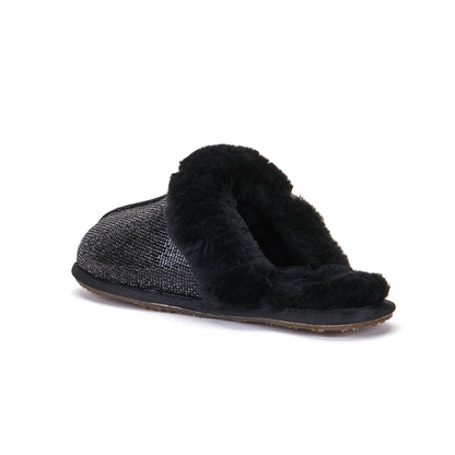 CLOSED MULE GLITTER BLACK