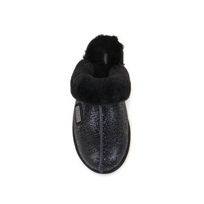 CLOSED MULE GLITTER BLACK