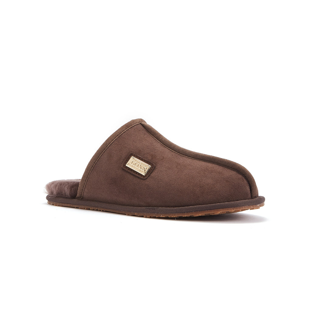 MENS CLOSED MULE BURNT