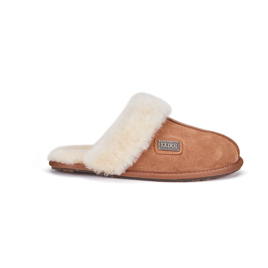 CLOSED MULE SLIPPERS CHESTNUT
