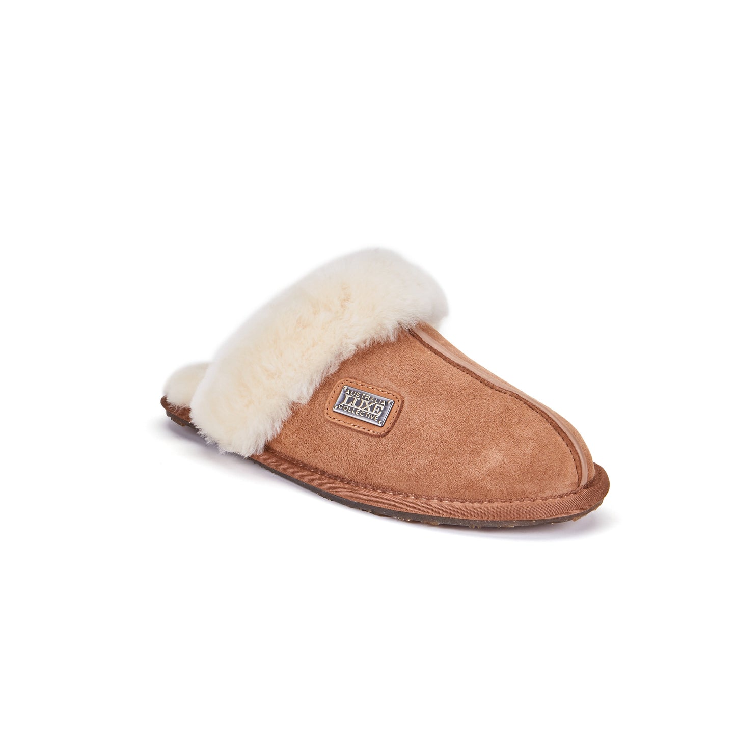 CLOSED MULE SLIPPERS CHESTNUT