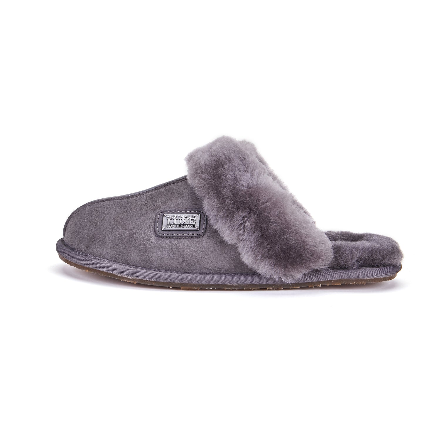 CLOSED MULE SLIPPERS GRAY
