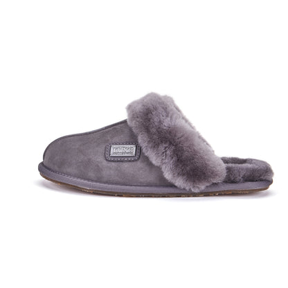 CLOSED MULE SLIPPERS GRAY