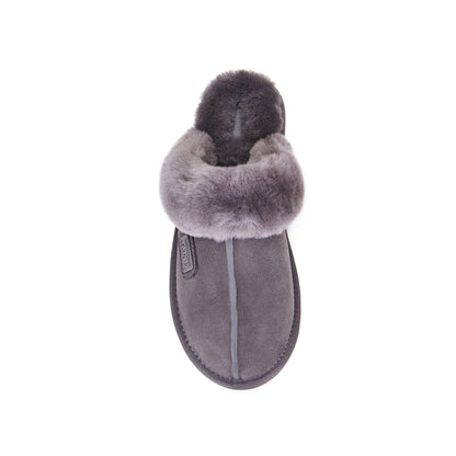 CLOSED MULE SLIPPERS GRAY