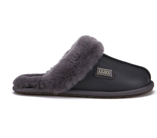 CLOSED MULE SLIPPERS SMOKE