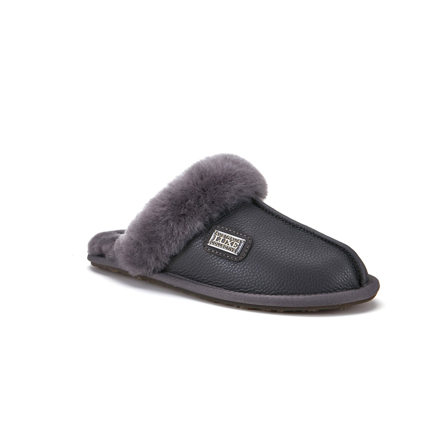CLOSED MULE SLIPPERS SMOKE